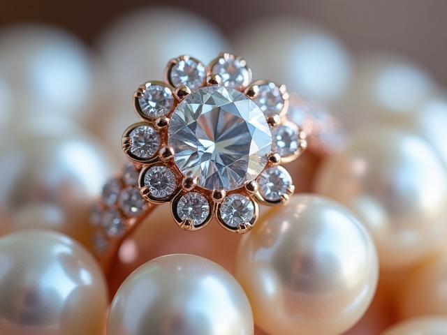 Detailed macro photography of fine jewelry sparkling under precise lighting.